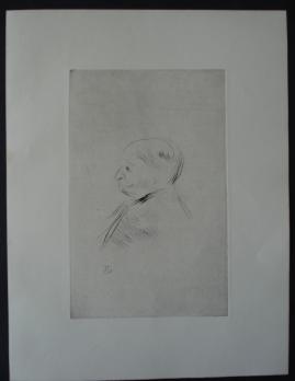 Henri de TOULOUSE-LAUTREC - Homme de profil, Gravure originale 2