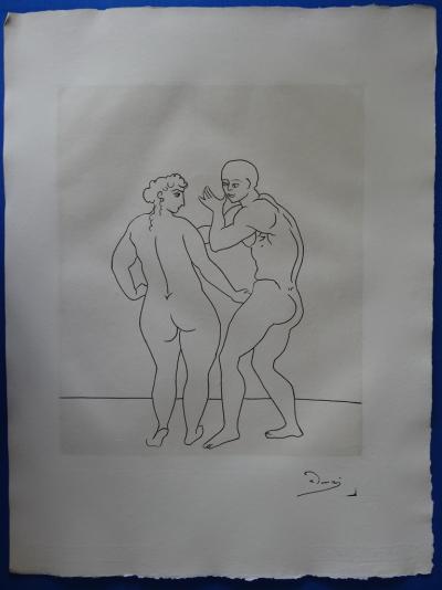 André DERAIN - Homme et courtisane, Gravure signée 2