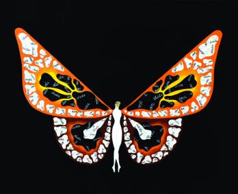 ERTÉ - Femme Papillon, Gouache signée 2