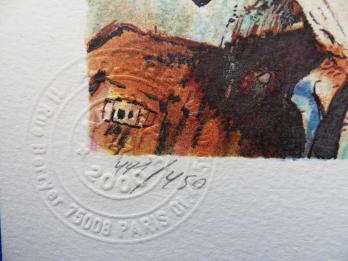 Marc CHAGALL (d’après) - Les mariés de la Tour Eiffel, Lithographie 2