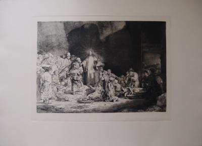 REMBRANDT (d’après) - La pièce de 100 florins, Gravure 2