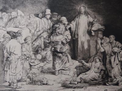 REMBRANDT (d’après) - La pièce de 100 florins, Gravure 2