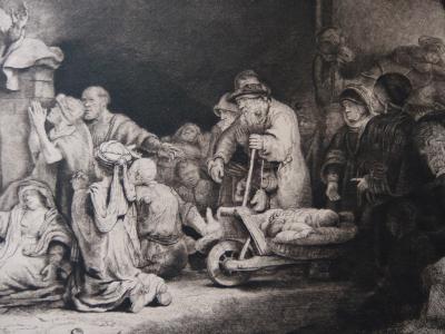 REMBRANDT (d’après) - La pièce de 100 florins, Gravure 2