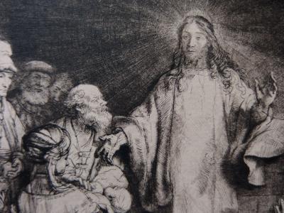 REMBRANDT (d’après) - La pièce de 100 florins, Gravure 2