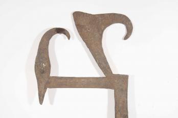 CAMEROUN - Ancien sceptre africain en forme de couteau de jet 