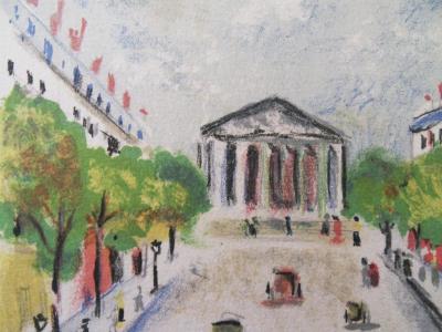 Maurice UTRILLO - Paris, La Madeleine et la Rue Royale - Lithographie originale 2