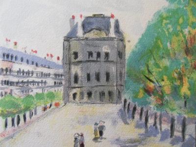 Maurice UTRILLO - Le Musée du Louvre, Lithographie originale 2