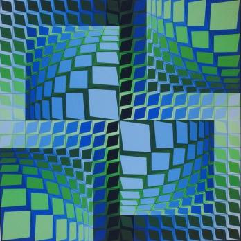 Victor VASARELY - Composition cinétique, Lithographie signée 2