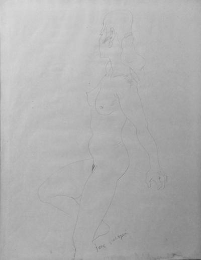 Pierre AMBROGIANI - Hommage à Klimt, dessin original, signé 2