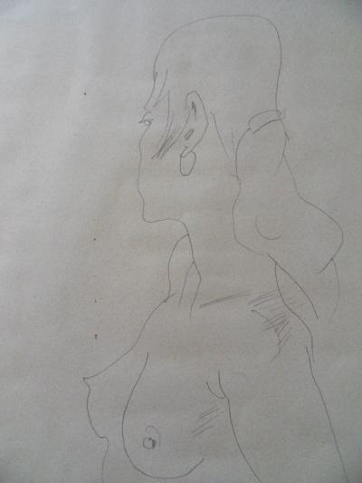 Pierre AMBROGIANI - Hommage à Klimt, dessin original, signé 2