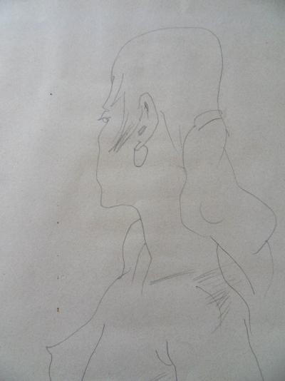 Pierre AMBROGIANI - Hommage à Klimt, dessin original, signé 2