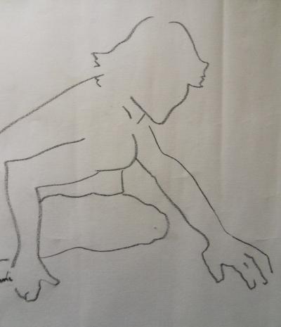 Pierre AMBROGIANI - Nu féminin, dessin original, signée 2
