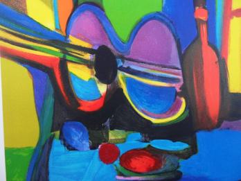 Marcel MOULY - La guitare cubiste, Lithographie signée 2