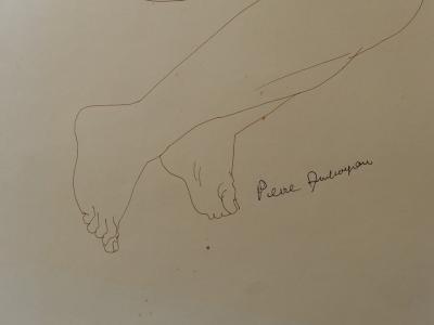 Pierre AMBROGIANI - Nu féminin de dos, dessin original, signé 2