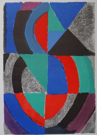 Sonia DELAUNAY - UNESCO,  Année internationale de la femme, Lithographie originale 2