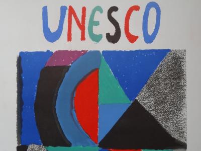 Sonia DELAUNAY - UNESCO,  Année internationale de la femme, Lithographie originale 2