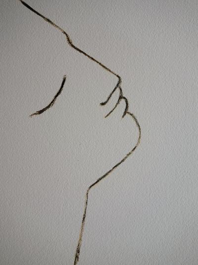 Jean COCTEAU : Profil de rêveur - Lithographie signée 2