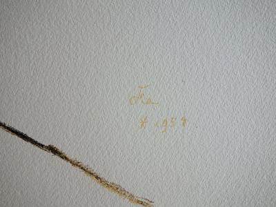 Jean COCTEAU : Profil de rêveur - Lithographie signée 2