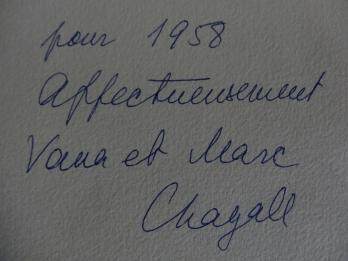 Marc CHAGALL : Carte de voeux 1958 2