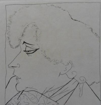 Jean COCTEAU - Portrait de Colette, Gravure originale 2