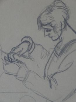 André LHOTE - La coiffeuse, Dessin signé 2