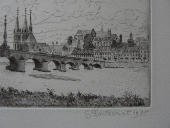 Gilbert POILLERAT - Blois - Gravure originale signée 2
