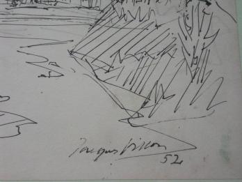 Jacques VILLON - 1952 Vieille ferme en Normandie, Dessin signé 2