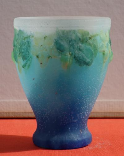 Amalric WALTER - Vase aux Edelweiss, Pâte de Verre - Nancy 2