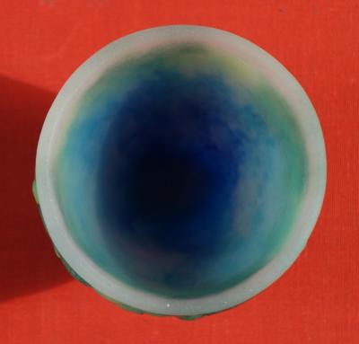 Amalric WALTER - Vase aux Edelweiss, Pâte de Verre - Nancy 2