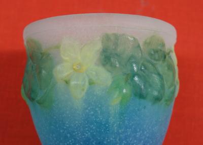 Amalric WALTER - Vase aux Edelweiss, Pâte de Verre - Nancy 2