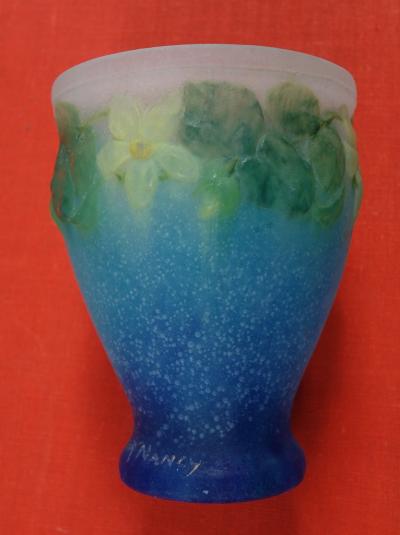 Amalric WALTER - Vase aux Edelweiss, Pâte de Verre - Nancy 2
