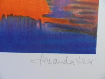 Amanda LEAR - Bouquet de tournesols, Lithographie originale signée 2