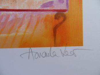 Amanda LEAR - Bouquet campagnard, Lithographie originale signée 2
