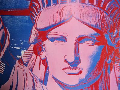 Andy WARHOL (d’après) - 10 Statues of Liberty,  1986 - Affiche originale 2