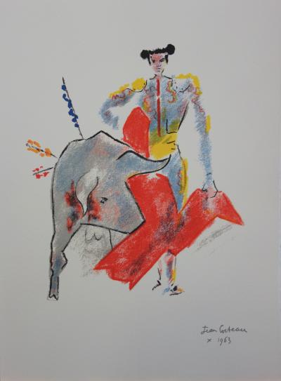 Jean COCTEAU (d’après) : Taureau et Toréador - Lithographie Signée 2