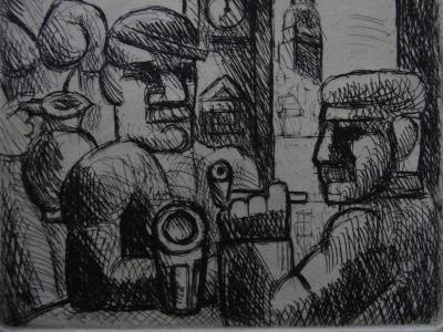 Marcel GROMAIRE - Le beffroi de Lille, 1926 - Gravure signée 2