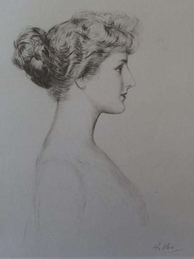 Paul César HELLEU - Femme de profil - Gravure signée 2