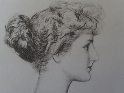 Paul César HELLEU - Femme de profil - Gravure signée 2