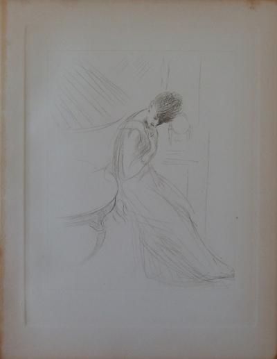 Paul César HELLEU - Femme pensive, Gravure 2