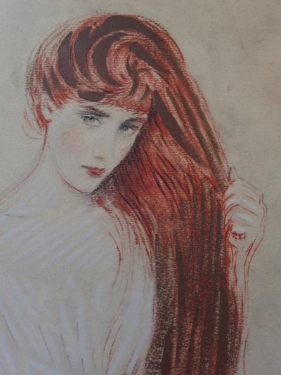 Paul César HELLEU - Femme rousse, Lithographie 2