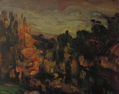 Paul CEZANNE (d’après) : Paysage près d’Aix en Provence - Lithographie 2