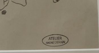 André DERAIN - Femme et amant, 1934, Dessin original à l’encre 2