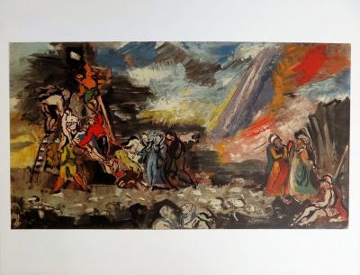 Charles DUFRESNE: The construction - signed lithograph 2
