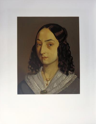 Jean-François MILLET (d’après) : Jeune-femme en buste - Lithographie 2