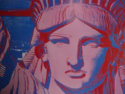 Andy WARHOL - 10 Statues of Liberty, Affiche originale 1986 2