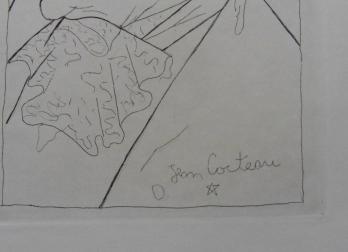 Jean COCTEAU - Portrait de Colette, Gravure originale 2