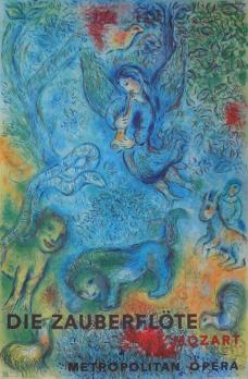 Marc CHAGALL (d’après) - La flute enchantée, Affiche 1973 2