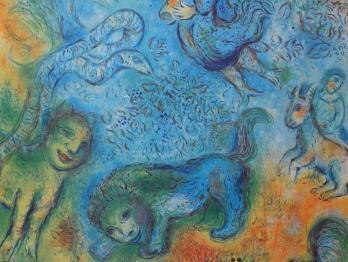 Marc CHAGALL (d’après) - La flute enchantée, Affiche 1973 2