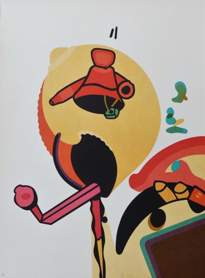 Hervé TÉLÉMAQUE - Le moulin à forme - Lithographie signée au crayon