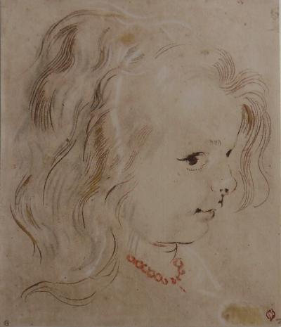 Pierre-Paul RUBENS (d’après) - Jeune-fille au collier, Lithographie 2